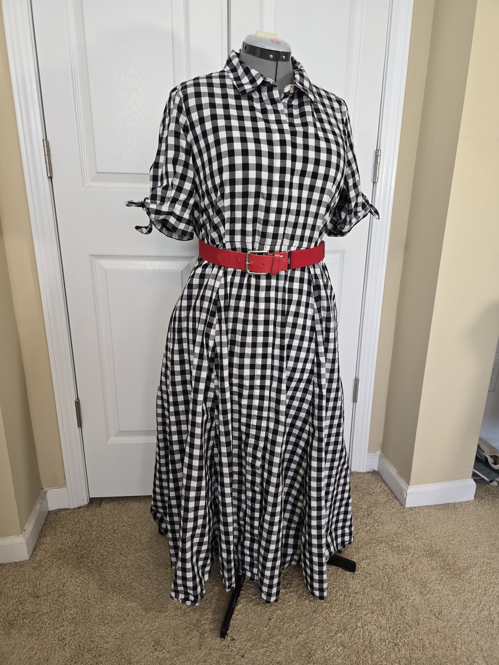 Classic Gingham Shirt Dress